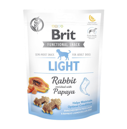 Brit Dog Functional Snack Light Ласощі з кроликом і папаєю для собак 150 г